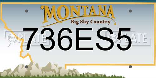 736ES5 Montana License Plate