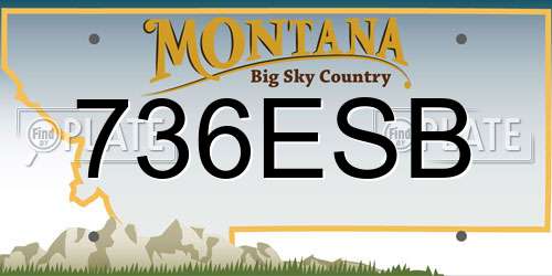 736ESB Montana License Plate