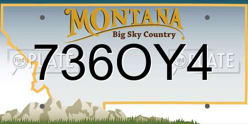 736OY4 Montana License Plate