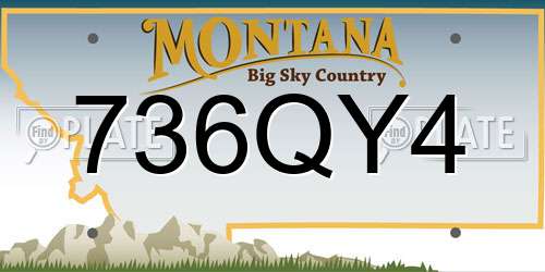 736QY4 Montana License Plate