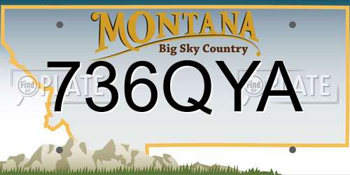 736QYA Montana License Plate