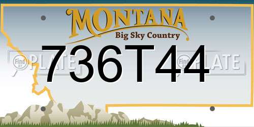 736T44 Montana License Plate