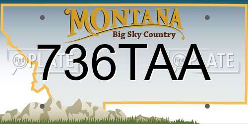 736TAA Montana License Plate