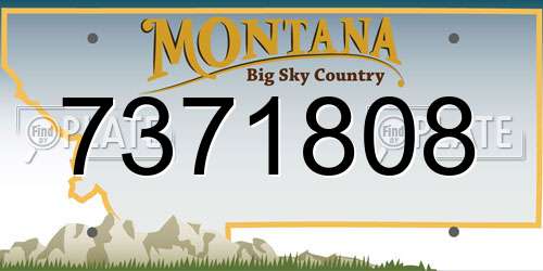 7371808 Montana License Plate