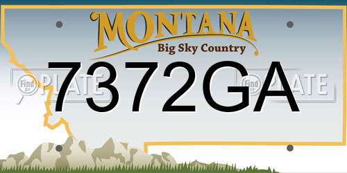 7372GA Montana License Plate