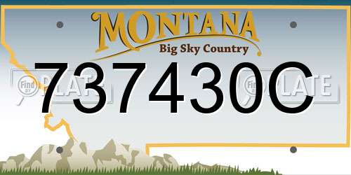 737430C Montana License Plate
