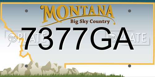 7377GA Montana License Plate