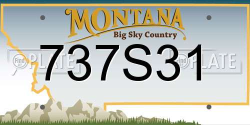 737S31 Montana License Plate
