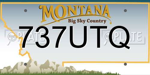 737UTQ Montana License Plate