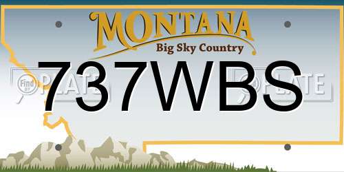 737WBS Montana License Plate
