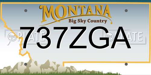737ZGA Montana License Plate