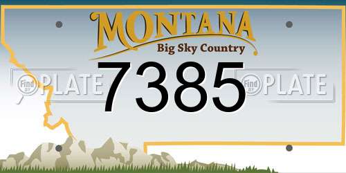 7385 Montana License Plate