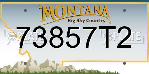 73857T2 Montana License Plate