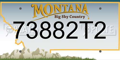 73882T2 Montana License Plate