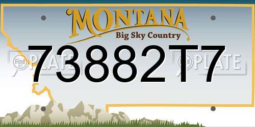 73882T7 Montana License Plate
