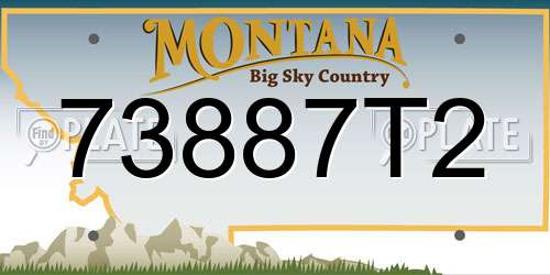 73887T2 Montana License Plate