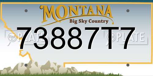 73887T7 Montana License Plate