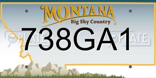 738GA1 Montana License Plate