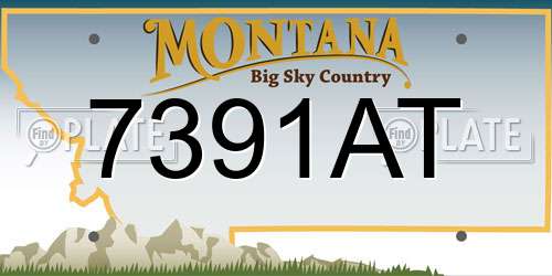 7391AT Montana License Plate