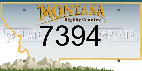 7394 Montana License Plate