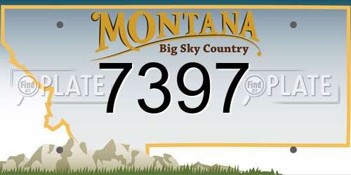 7397 Montana License Plate