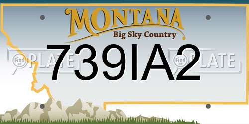 739IA2 Montana License Plate