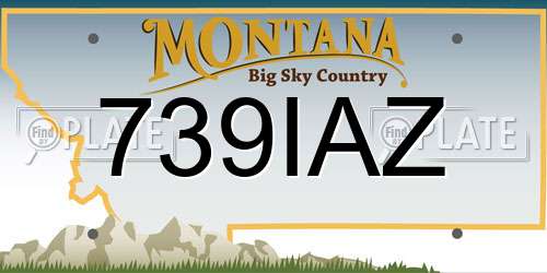739IAZ Montana License Plate