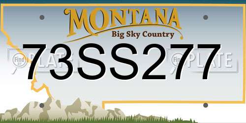 73SS277 Montana License Plate