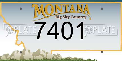 7401 Montana License Plate