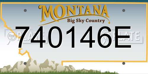 740146E Montana License Plate
