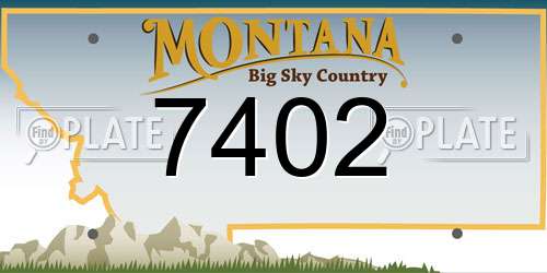 7402 Montana License Plate