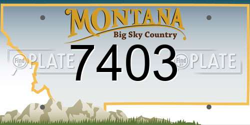 7403 Montana License Plate