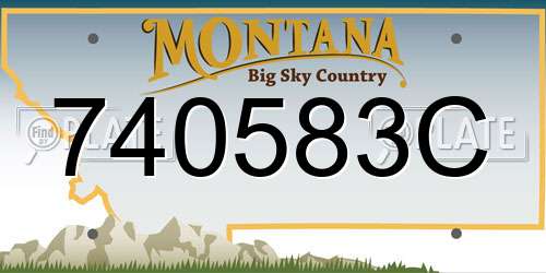 740583C Montana License Plate