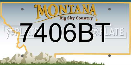 7406BT Montana License Plate