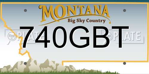 740GBT Montana License Plate