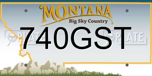 740GST Montana License Plate