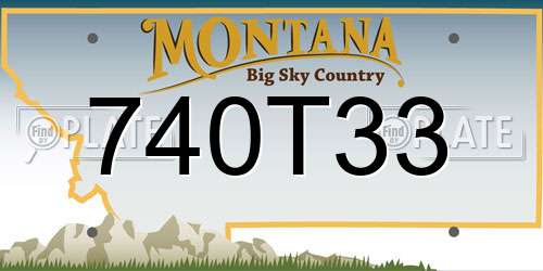 740T33 Montana License Plate