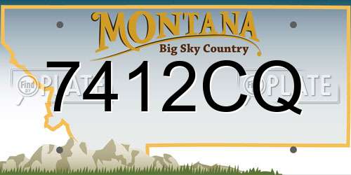 7412CQ Montana License Plate