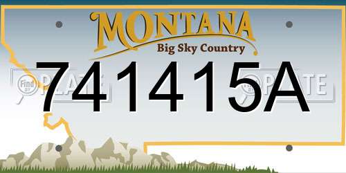 741415A Montana License Plate