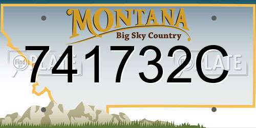 741732C Montana License Plate