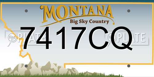 7417CQ Montana License Plate