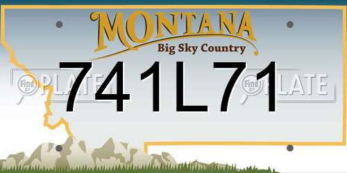 741L71 Montana License Plate