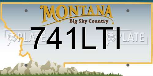 741LTI Montana License Plate