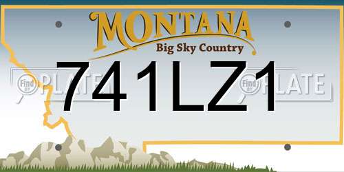 741LZ1 Montana License Plate