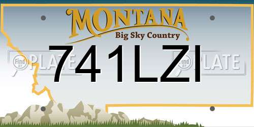 741LZI Montana License Plate