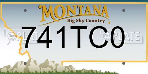 741TC0 Montana License Plate