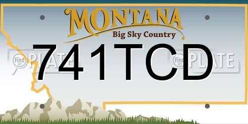 741TCD Montana License Plate