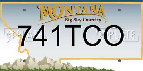 741TCO Montana License Plate