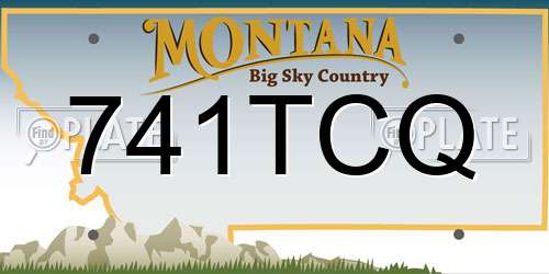 741TCQ Montana License Plate