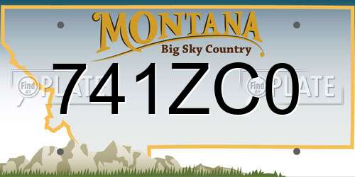 741ZC0 Montana License Plate